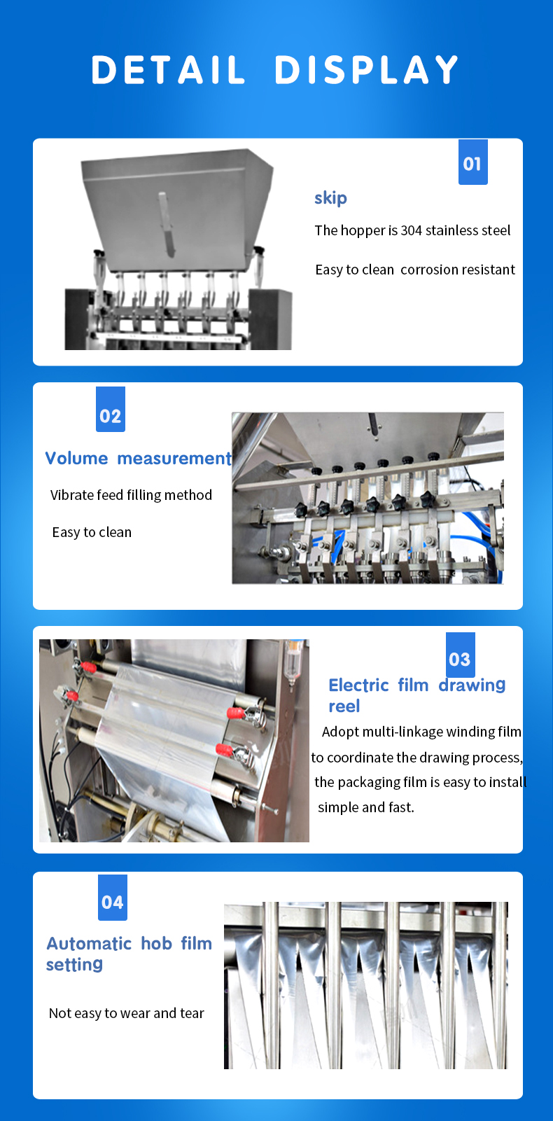 Particle multi - row packaging machine