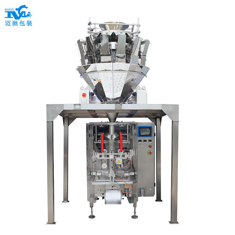 Vertical combination weighing and packing machine