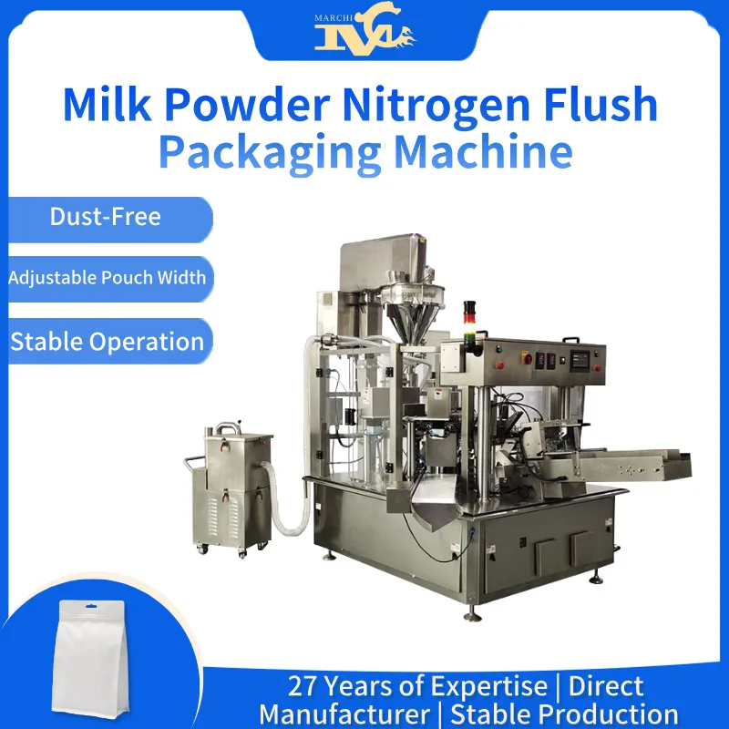 Milk powder nitrogen-flush packaging machine