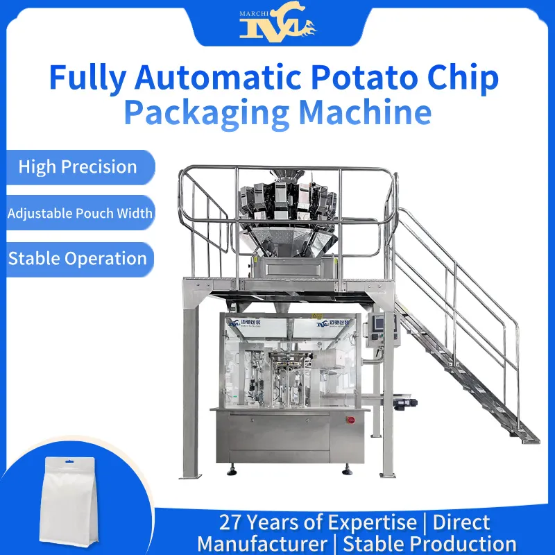 Fully automatic potato chip packaging machine
